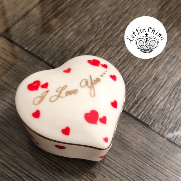 Vintage 1980’s Lefton China Heart Trinket Box “I Love You” - Picture 13 of 13
